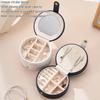 ArtsPavilion Travel Jewelry Box Small Jewelry Organizer Portable Jewelry Case for Ring Pendant Earring Necklace Bracelet Organizer Storage Holder Boxes pink view 3