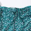 2022 Women's Dresses Drawstring Knot Ruched Front Ditsy Floral Dress Women's Dresses (Color : Teal Blue, Size : Small) view 3