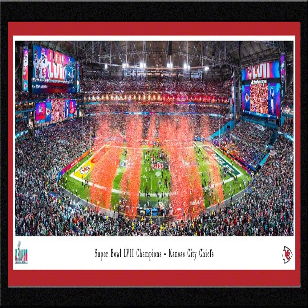 Kansas City Chiefs, 2023 Super Bowl Champions - 41.5x15-inch Single Mat, Select Framed Picture by Blakeway Panoramas