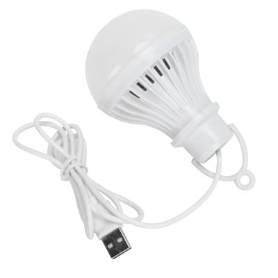 Tyenaza USB Light, Portable USB LED Energy-Saving Lamp Bulb LED Emergency Light, Camping Lantern Outdoor Light with Simple Switch for Outdoor Camping 5V 7W