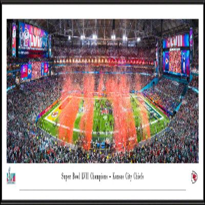 Kansas City Chiefs, 2023 Super Bowl Champions - 40.25x13.75-inch Standard Framed Print by Blakeway Panoramas