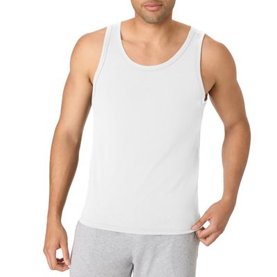 Hanes Originals Tri-Blend Top, Lightweight Men, Sleeveless Tank Shirt, Eco White