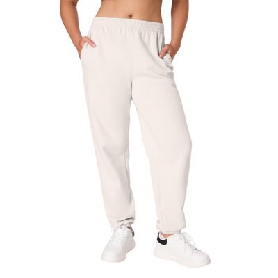Hanes ComfortBlend Women's Standard Originals Midweight Fleece Joggers, Sweatpants with Pockets, Place Flowers, 30", Plus, Natural
