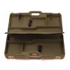 Negrini Luxury Shotgun Case - Hard Case for Over/Under or Side-by-Side Shotguns - Fits 2 Shotguns, Up to 28 Barrels - Airline Approved, TSA Locks - Made in Italy - Khaki/Blaze - Canvas Trim view 3