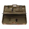Negrini Luxury Shotgun Case - Hard Case for Over/Under or Side-by-Side Shotguns - Fits 2 Shotguns, Up to 28 Barrels - Airline Approved, TSA Locks - Made in Italy - Khaki/Blaze - Canvas Trim view 4