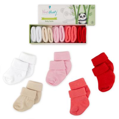 Novibaby Baby Socks 0-6 Months, Infant Ankle Socks for Boys and Girls, Essential Baby Items for Newborns (US, Age, 0 Months, 6 Months, Love5)