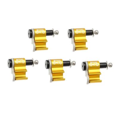 5pcs Bicycle Cable Guide Hydraulic Brake Cable Housing Wire Clips Clamps for MTB Road Bike (Gold)
