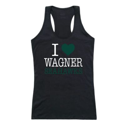 Wagner College Seahawks I Love Tank Top - Black, X-Large