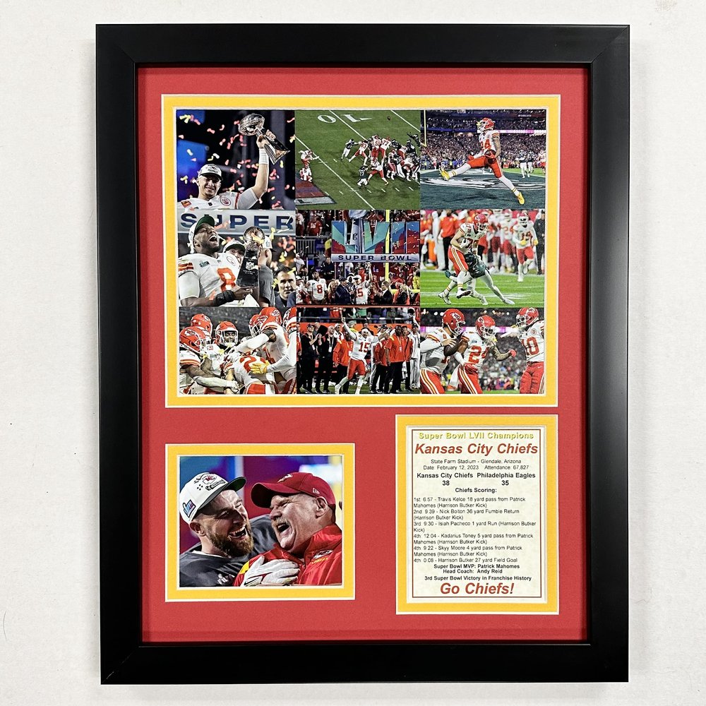 Kansas City Chiefs | 2022 Champions | Framed Photo Collage | 2 Sizes (Mosaic, 12" x 15")