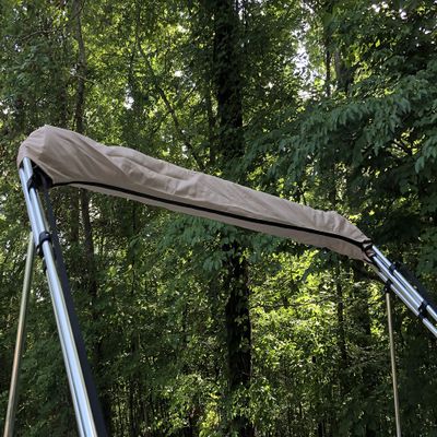 Replacement Bimini Top Canvas with Boot, Beige, 6' Long x 73-78" Wide, 3 Bow, 16oz, by Cypress Rowe Outfitters