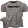 Savage Not Average Gym Workout Motivational Weightlifting Mens T-Shirt (Savage Not Average Warm Grey, 3XL) view 1