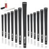 Karma Velour Jumbo Plus Golf Grip Kit with Tape Strips, Grip Solvent, Rubber Vise Clamp, 13 Black Rubber Velvet Style +1/8 Oversized Replacement Golf Grips for Men view 1