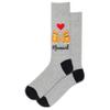 Hot Sox Men's Fun Wedding Groom Crew 1 Pair Pack-Cool & Funny Husband Novelty Fashion Socks, Meowied (Gray Heather), Shoe Size: 6-12 view 1