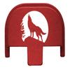 NDZ Performance Rear Slide Cover Plate for Smith & Wesson SD9, SD9 VE, SD40, SD40 VE 9MM & .40 S&W Laser Engraved Anodized Aluminum in Red - Wolf Moon view 1