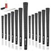 Karma Velour Jumbo Plus Golf Grip Kit with Tape Strips, Grip Solvent, Rubber Vise Clamp, 13 Black/White Rubber Velvet Style +1/8 Oversized Replacement Golf Grips for Men view 1