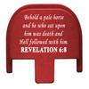 NDZ Performance Rear Slide Cover Plate for Smith & Wesson SD9, SD9 VE, SD40, SD40 VE 9MM & .40 S&W Laser Engraved Anodized Aluminum in Red - Bible Revelations 6:8 view 1