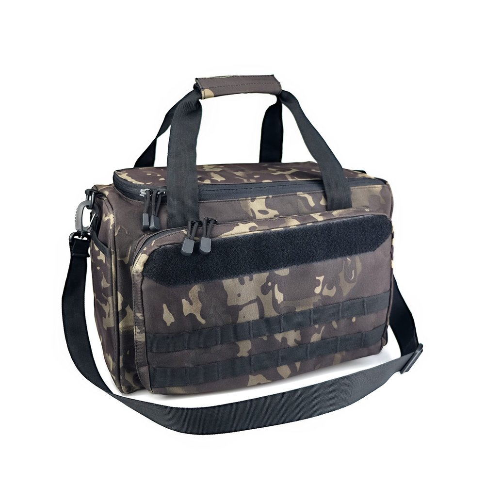 Piscorush Tactical Gun Range Bag Deluxe Pistol Shooting Range For Shooting, Range, Storage and Transport (Camo)