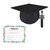 Class Act Graduation Kindergarten Preschool Unisex Shiny Graduation Cap and Bling Tassel with Diploma Certificate, One Size, Kelly Green view 2