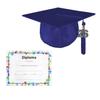 Class Act Graduation Kindergarten Preschool Unisex Shiny Graduation Cap and Bling Tassel with Diploma Certificate, One Size, Kelly Green view 3