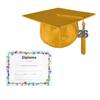 Class Act Graduation Kindergarten Preschool Unisex Shiny Graduation Cap and Bling Tassel with Diploma Certificate, One Size, Kelly Green view 4