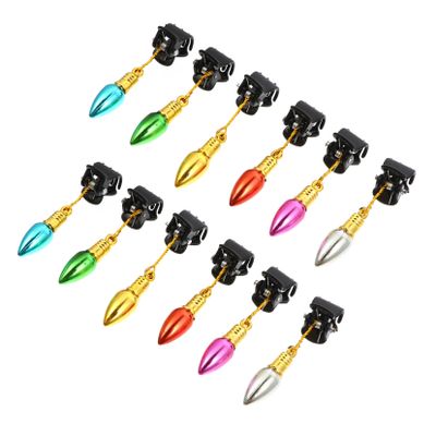 Mikinona 24pcs Bell Beard Clip Ornaments Bright Whisker Clips for Christmas Tree Decor Beard Hair Accessories for Holiday Parties Social Events and Year Celebrations Random Color