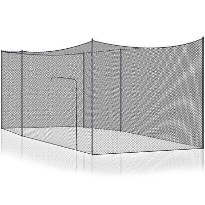 Syhood Baseball Batting Cage Net Heavy Duty Cricket Softball Hitting Practice Net Portable Pitching Cage, Training Sports Barrier Screen for Backyard Outdoor (Frame Not Included)(55 x 12 x 12 ft)
