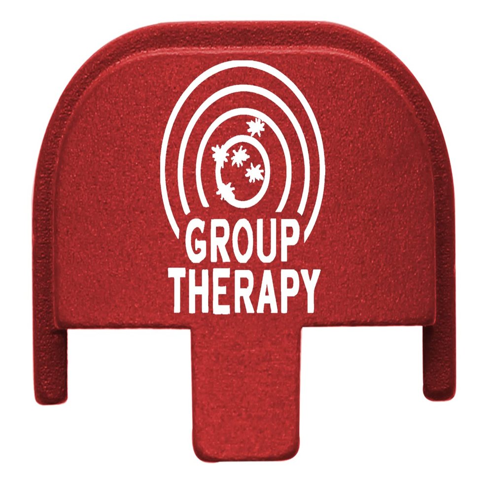 NDZ Performance Rear Slide Cover Plate for Smith & Wesson SD9, SD9 VE, SD40, SD40 VE 9MM & .40 S&W Laser Engraved Anodized Aluminum in Red - Group Therapy Target