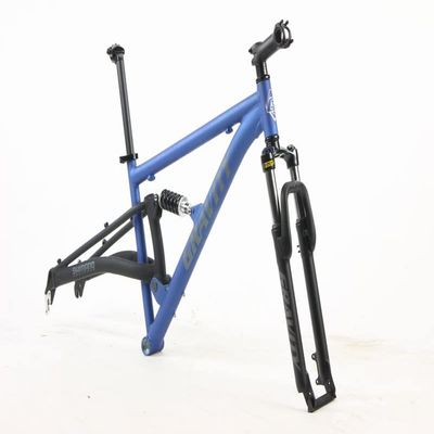 Gravity FSX 29 inch Wheel Aluminum Dual Suspension Mountain Bike ATB Bike Frame (Satin Nautical Blue, 21 inch = XL fits* 6'2" to 6'5")