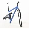 Gravity FSX 29 inch Wheel Aluminum Dual Suspension Mountain Bike ATB Bike Frame (Satin Nautical Blue, 21 inch = XL fits* 6'2" to 6'5") view 1