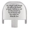NDZ Performance Rear Slide Cover Plate for Smith & Wesson SD9, SD9 VE, SD40, SD40 VE 9MM & .40 S&W Laser Engraved Anodized Aluminum in Silver - Bible Psalm 23:4 view 1