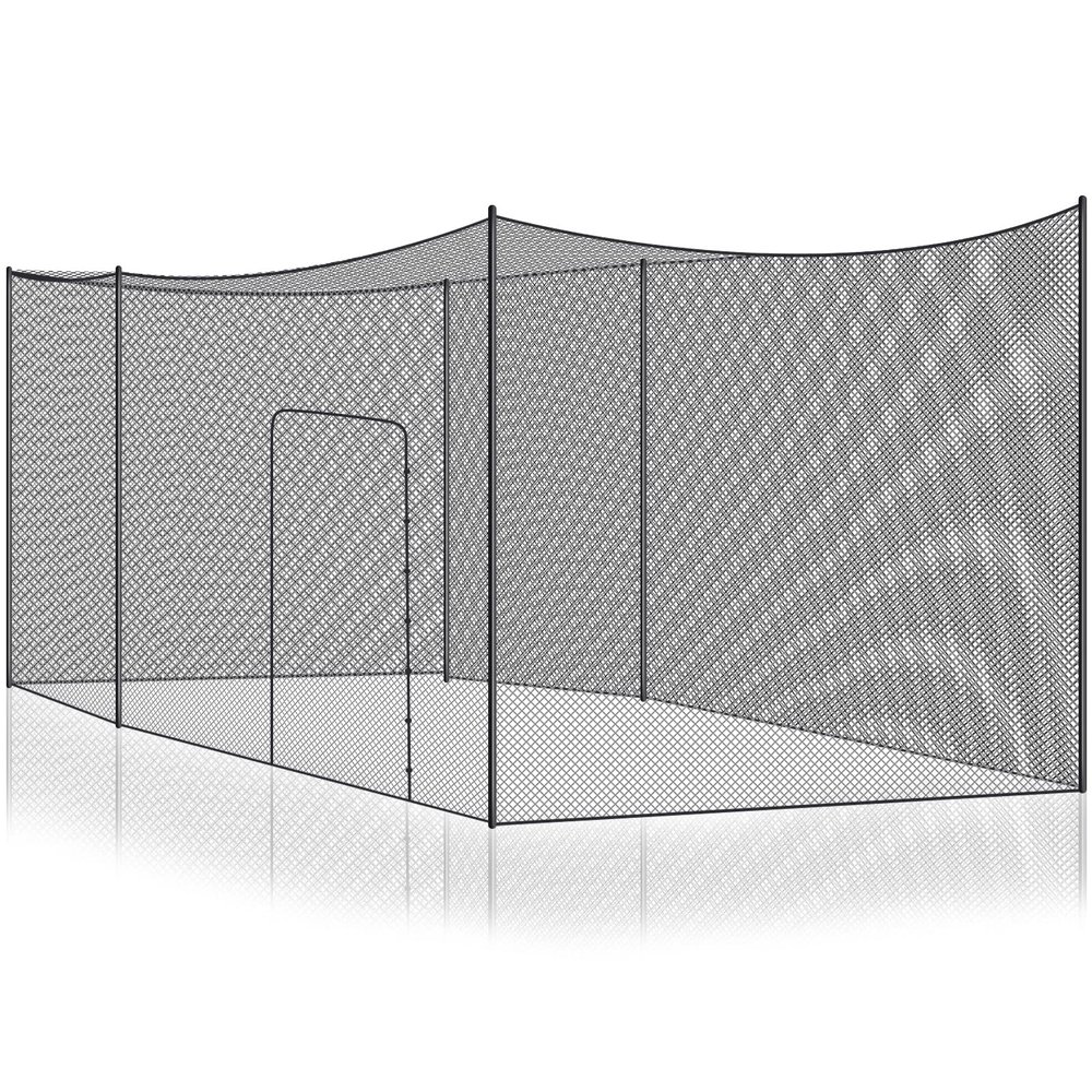 Syhood Baseball Batting Cage Net Heavy Duty Cricket Softball Hitting Practice Net Portable Pitching Cage, Training Sports Barrier Screen for Backyard Outdoor (Frame Not Included)(35 x 10 x 10 ft)