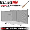 Syhood Baseball Batting Cage Net Heavy Duty Cricket Softball Hitting Practice Net Portable Pitching Cage, Training Sports Barrier Screen for Backyard Outdoor (Frame Not Included)(35 x 10 x 10 ft) view 2