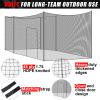 Syhood Baseball Batting Cage Net Heavy Duty Cricket Softball Hitting Practice Net Portable Pitching Cage, Training Sports Barrier Screen for Backyard Outdoor (Frame Not Included)(35 x 10 x 10 ft) view 3