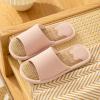 Couple Models Shoes Non Slip Flip Flops Flax Slippers Indoor Bedroom Four Seasons Linen Slippers for Women Ladies Womens Rabbit Slippers (B, 7.5) view 2