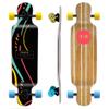 Yocaher Punked Bamboo Longboard Skateboard Freestyle 40" x 9.75"Cruiser w/BLACKWIDOW Premium Clear Grip Tape, Heavy Duty Aluminum Alloy Truck, 71mm Longboard Wheels (Sway) view 3
