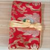 Only My Live Home Luxury Silk Brocade 3 Zipped Jewelry Bag Travel Jewellery Roll Drawstring Packaging Necklace Bracelet Ring Makeup Storage Pouches (red rich flower) view 1