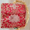 Only My Live Home Luxury Silk Brocade 3 Zipped Jewelry Bag Travel Jewellery Roll Drawstring Packaging Necklace Bracelet Ring Makeup Storage Pouches (red rich flower) view 4