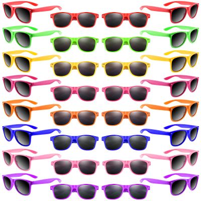 Morcheiong 32 Pack Kids Sunglasses Neon Colors SunglassesSunglasses Party Favors Goody Bag Fillers Fun Gift for Birthday Party Beach Pool Party