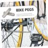 BESPORTBLE 1pair Wear-Resistant Stainless Steel -Skid Bike Pedals for Mountain and Road Biking Fit Foot Pegs for Front and Rear Axles view 3