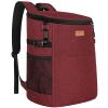Camping Cooler Backpack 30 Cans, Soft Backpack Coolers Insulated Leak Proof Travel Cooler Bag Waterproof Lunch Picnic Beach Work Trip Thermal Bag Drink Beverage Beer Cooler Wine view 1