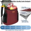 Camping Cooler Backpack 30 Cans, Soft Backpack Coolers Insulated Leak Proof Travel Cooler Bag Waterproof Lunch Picnic Beach Work Trip Thermal Bag Drink Beverage Beer Cooler Wine view 4