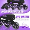 Inline Skates for Adults Men Women, Adjustable Aggressive Durable Roller Skates with Giant Wheels, High Performance Skates for Male Female Purple Size 8 9 10 11 view 3