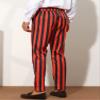 Lars Amadeus Striped Dress Pants for Men's Big & Tall Flat Front Business Trousers 38 Red Black view 3