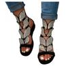 BORAMAX Flat Sandals for Women, Women's Sandals Bohemian Flowers Beaded Casual Summer Flat Beach Shoes Clip Toe Sandals view 1