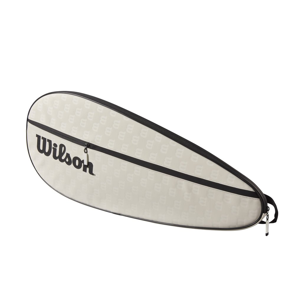 Wilson Premium Tennis Racket Cover - Holds 1 Racket, Cream