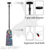 Z&J SPORT Adjustable Dragon Boat Paddle, IDBF Approved Carbon Fiber Paddle, Graphic Paddle with Adjuster for Dragon Boat Race with Adjustable T Handle (Range: 43-52 /110cm-132cm) (DW05) view 3