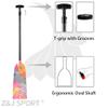 Z&J SPORT Adjustable Dragon Boat Paddle, IDBF Approved Carbon Fiber Paddle, Graphic Paddle with Adjuster for Dragon Boat Race with Adjustable T Handle (Range: 43-52 /110cm-132cm) (MS01) view 4