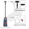 Z&J SPORT Adjustable Dragon Boat Paddle, IDBF Approved Carbon Fiber Paddle, Graphic Paddle with Adjuster for Dragon Boat Race with Adjustable T Handle (Range: 43-52 /110cm-132cm) (HJ09) view 4