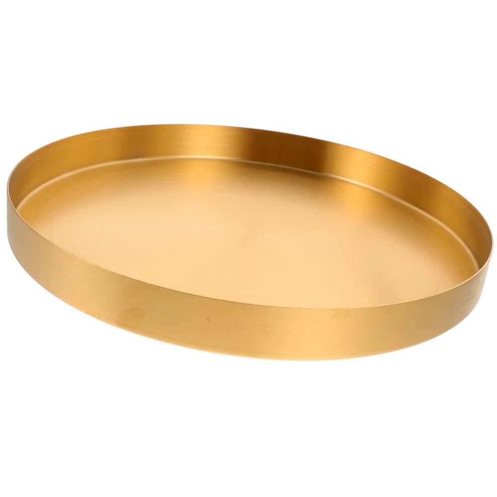 Cabilock Stainless Steel Jewelry Tray for Desktop Display Elegant Organizer for Home for Cosmetics Jewelry and Sundries Storage and Lightweight
