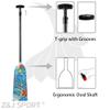 Z&J SPORT Adjustable Dragon Boat Paddle, IDBF Approved Carbon Fiber Paddle, Graphic Paddle with Adjuster for Dragon Boat Race with Adjustable T Handle (Range: 43-52 /110cm-132cm) (BL467) view 4